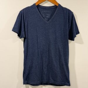 Rip Curl Men's V-Neck Tee in Heather Navy Size S